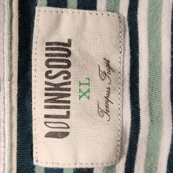 Luxury Cotton 3 Button Green White Striped Polo Shirt Excellent Condition - Picture 8 of 11